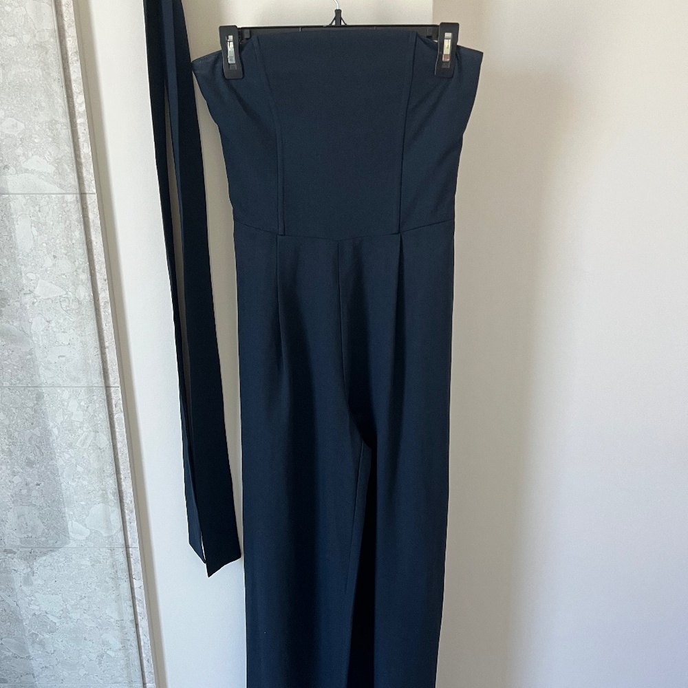 Chelsea28 Strapless Crepe Jumpsuit